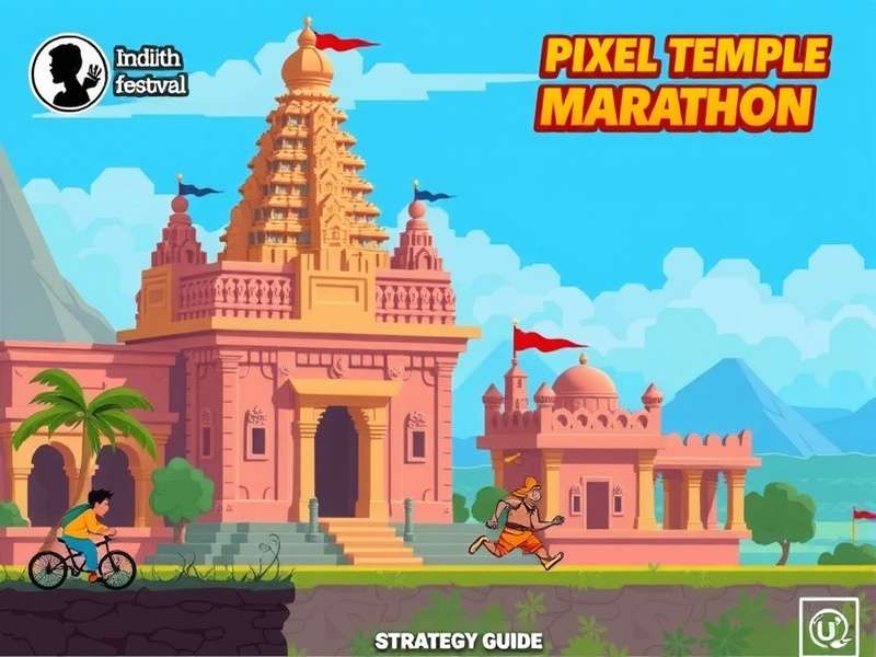 Pixel Temple Marathon Indian festival event screenshot